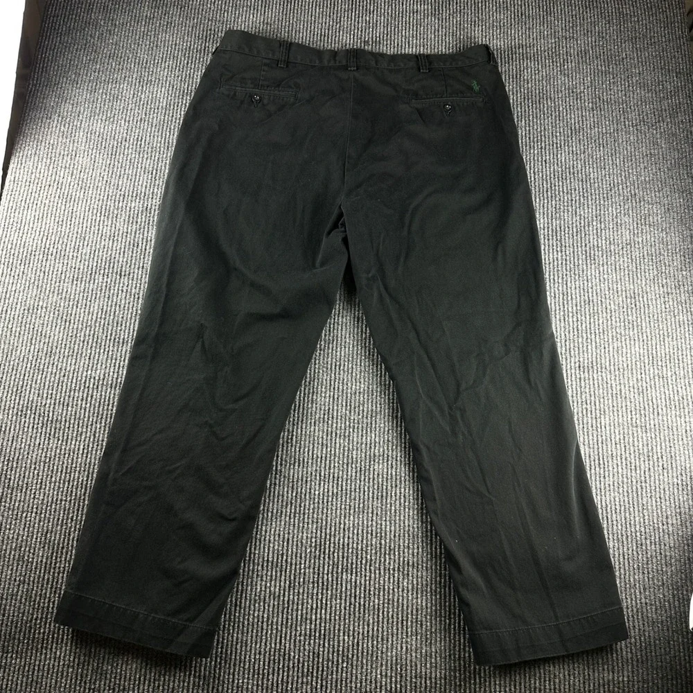 Polo Ralph Lauren Preston Pant Mens 40x30 Black Cotton Chino Straight Trousers